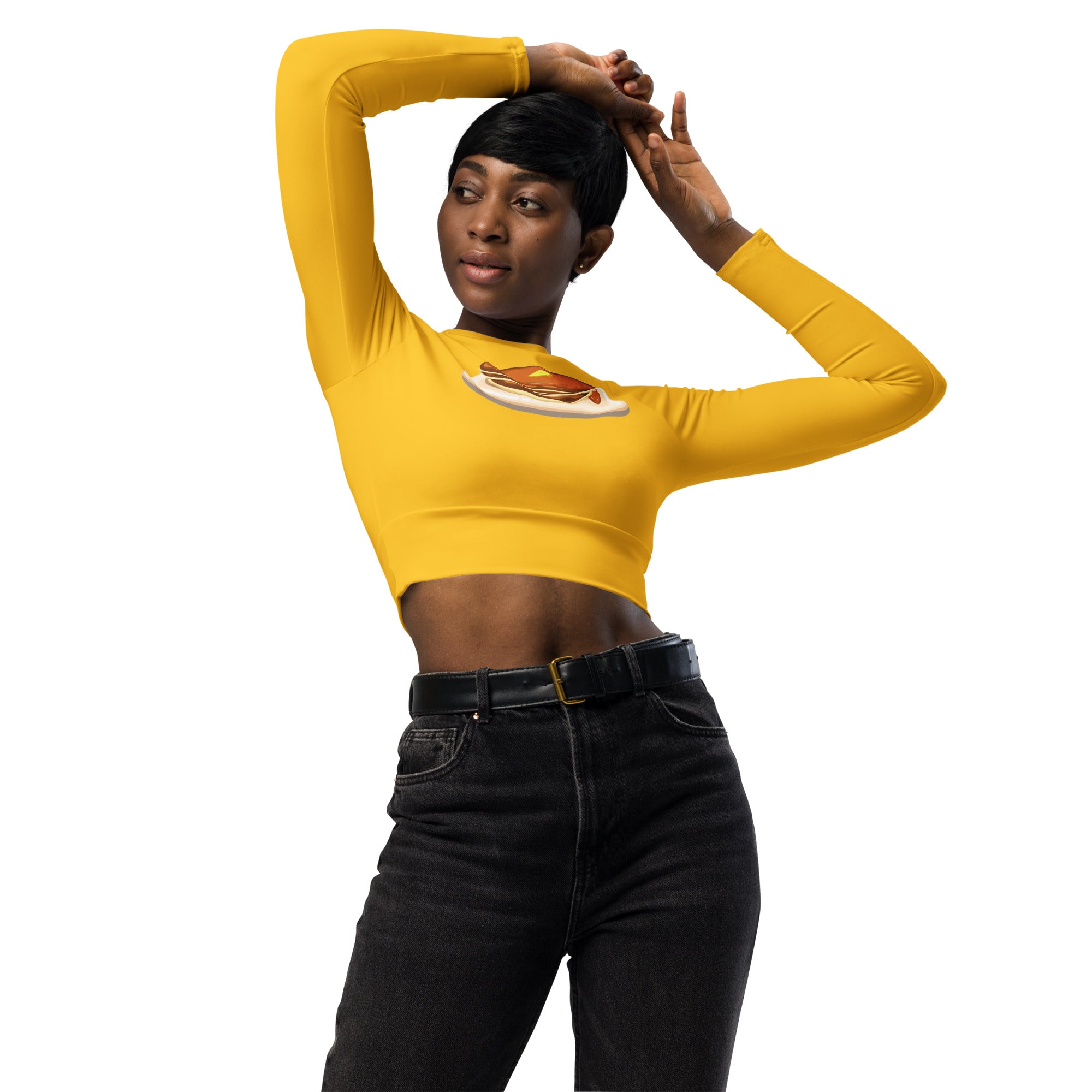 Servin' Up Cakes Recycled long-sleeve crop top