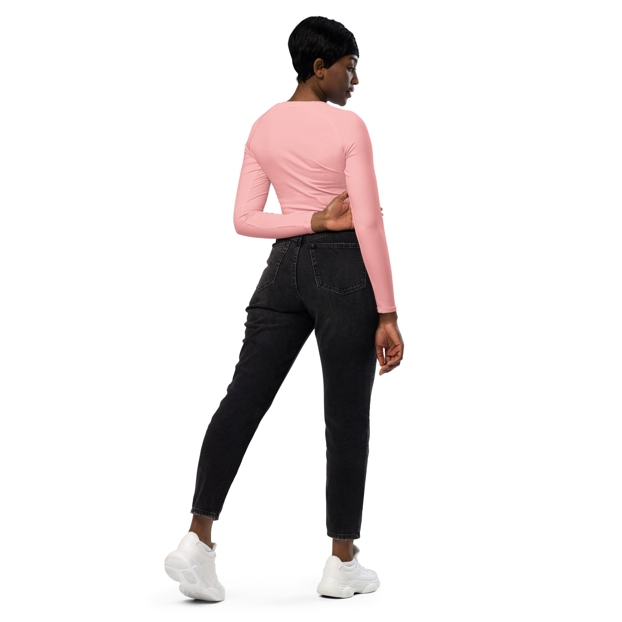 Thots and Prayers Recycled long-sleeve crop top
