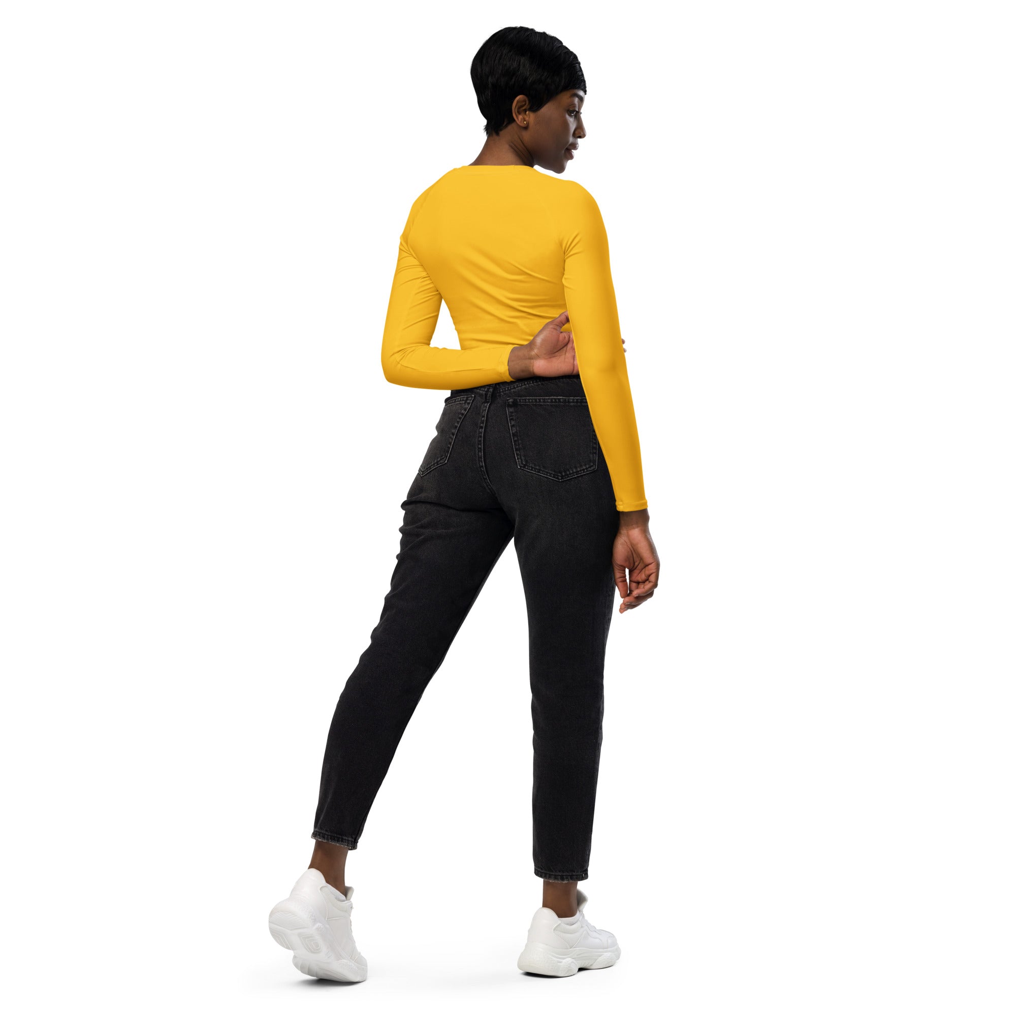 Servin' Up Cakes Recycled long-sleeve crop top