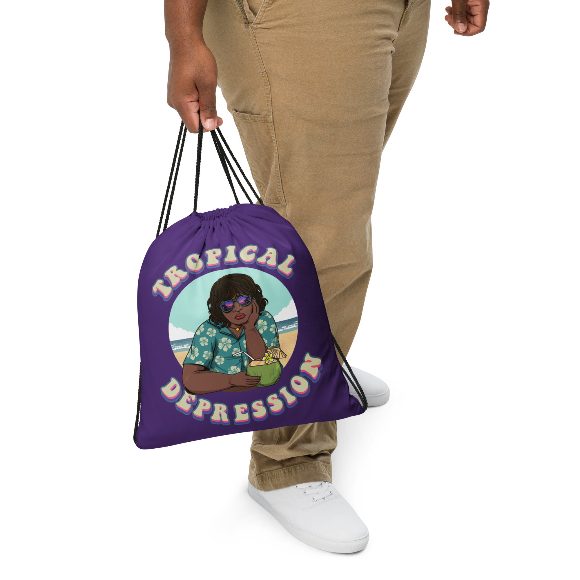 Tropical Depression Drawstring bag