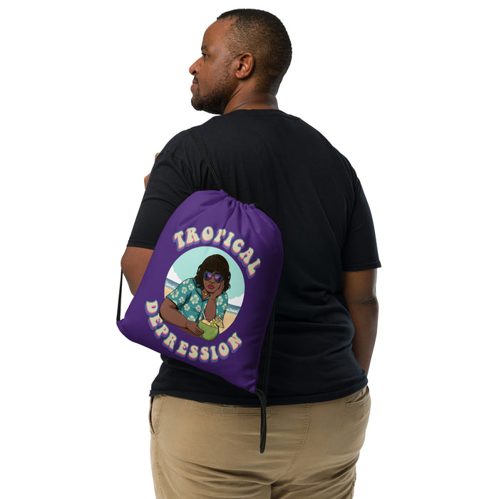 Tropical Depression Drawstring bag